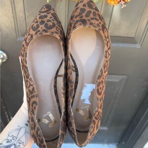 Leopard print flats